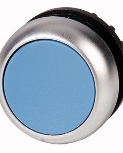 Push button front M22 blue M22-D-B